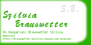 szilvia brauswetter business card